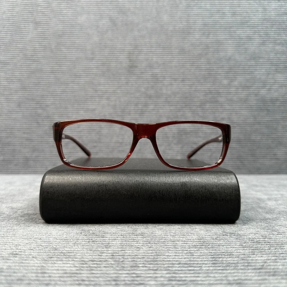 Burgundy Rectangular Eyeglasses Frames 58-16-130